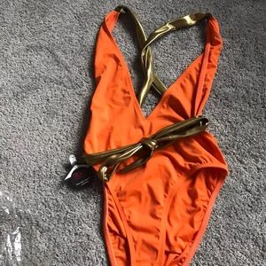 NWT Hot Miami plunge one piece swimwear